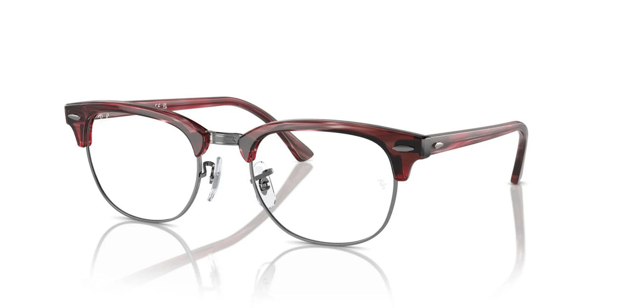 Ray-Ban RX5154 8376 Eyeglasses 51mm Striped Red / Clear Demo Lens