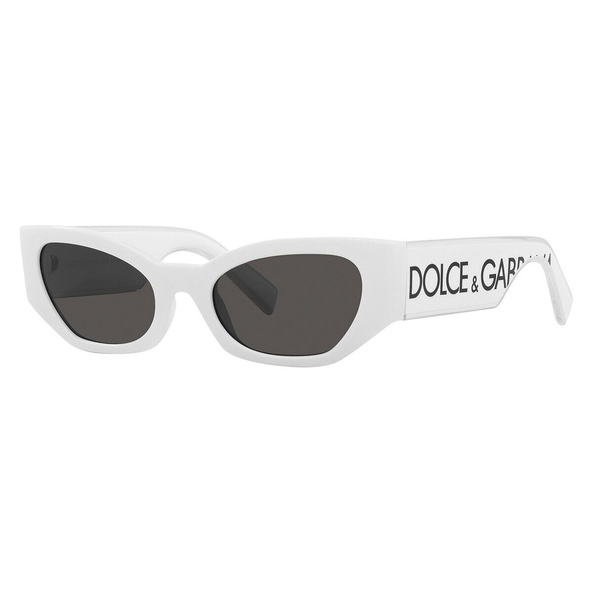 Dolce &amp; Gabbana Sunglasses DG6186 331287 52mm White / Dark Grey Lens