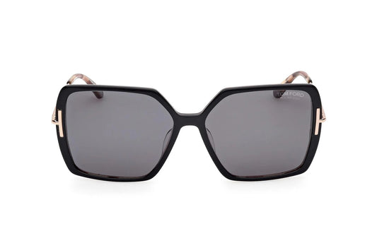 Tom Ford Joanna FT1039 05D Sunglasses 59mm Black Havana / Smoke Polarized Lens