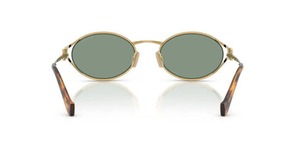 Miu Miu MU52YS 5AK04M Sunglasses 54mm Gold / Green Mirror Lens