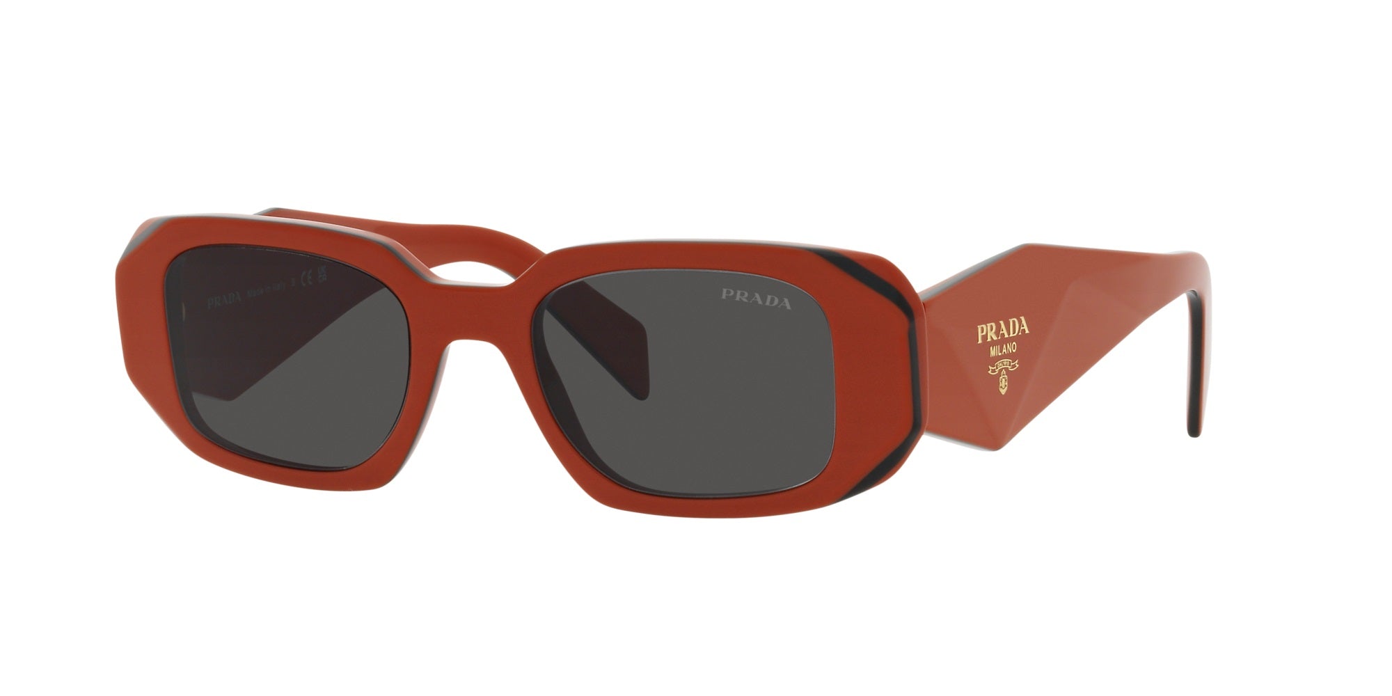 Prada Sunglasses PR17WS 12N5S0 49mm Orange Black / Dark Grey Lens