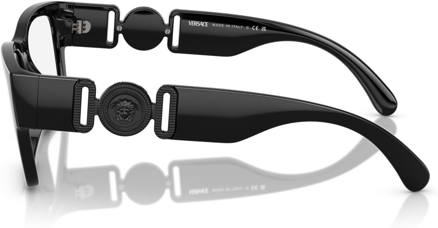 Versace VE3368U 5360 Eyeglasses 55mm Black / Clear Demo Lens