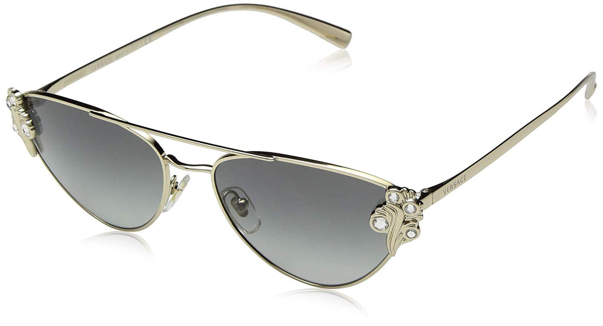 Versace VE2195B 125211 Sunglasses 56mm Pale Gold / Grey Gradient Lens