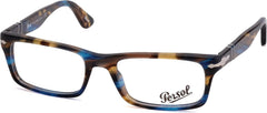 Persol PO3050V 973 53mm Rectangle Eyeglasses Spotted Blue Brown /Demo Lens