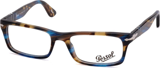 Persol PO3050V 973 53mm Rectangle Eyeglasses Spotted Blue Brown /Demo Lens