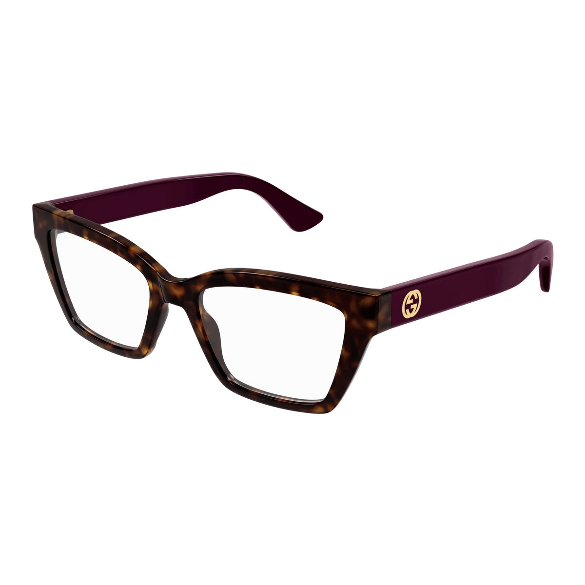 Gucci Eyeglasses GG1715O 007 53mm Havana Burgundy / Demo Lens