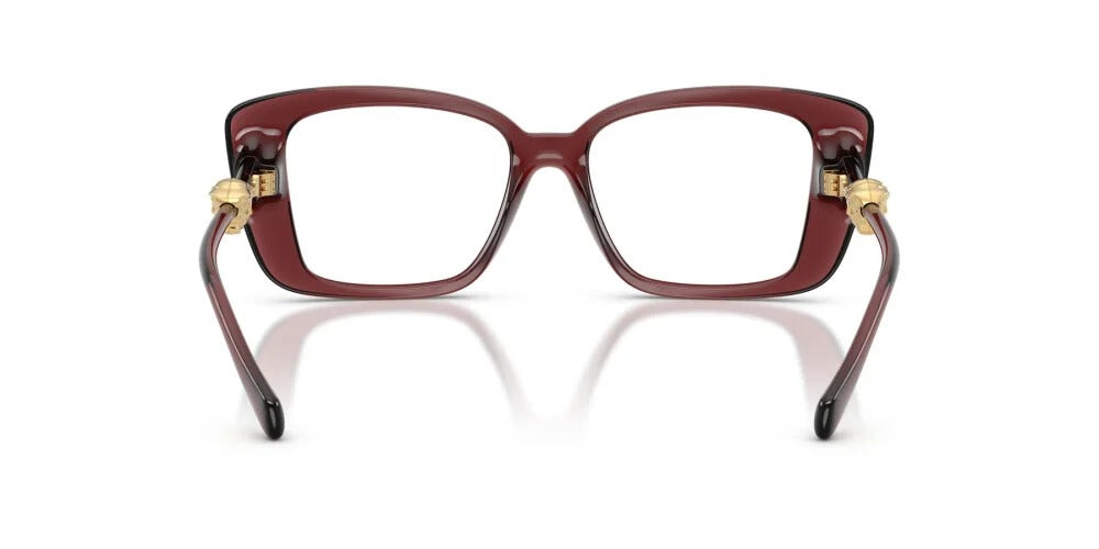 Versace VE3385U 5539 Eyeglasses 53mm Transparent Red / Clear Demo Lens