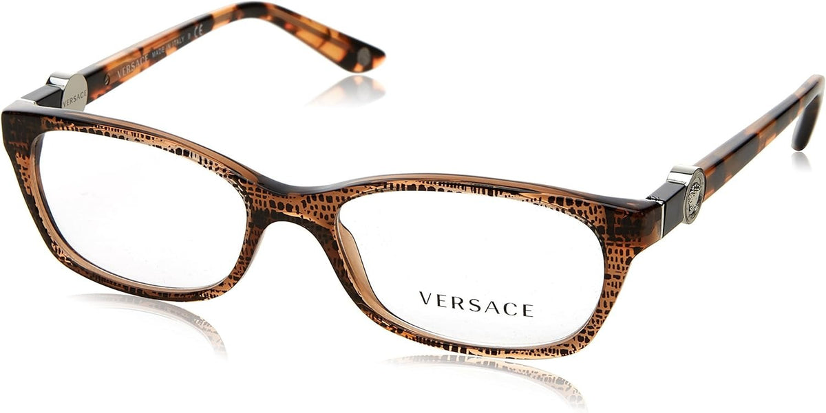 Versace Eyeglasses VE3164 991 53mm Lizard Brown / Demo Lens