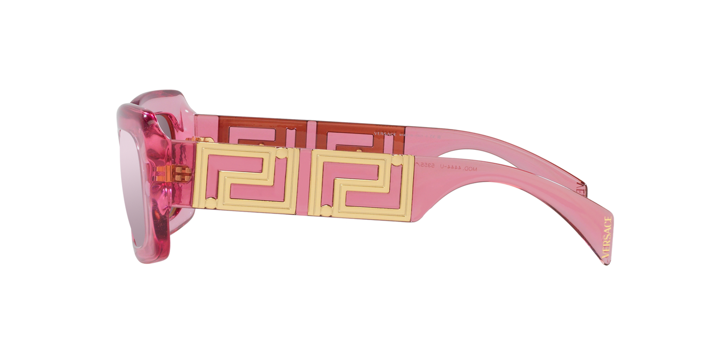 Versace Sunglasses VE4444U 5355AK 54mm Transparent / Violet Internal Mirror Silver Lens