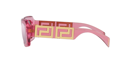 Versace Sunglasses VE4444U 5355AK 54mm Transparent / Violet Internal Mirror Silver Lens