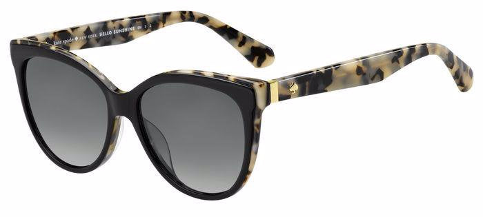 Kate Spade DAESHA/S WR7/WJ Cat Eye Sunglasses Black Havana/Grey Shaded Polarized