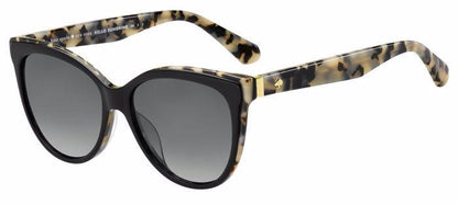 Kate Spade DAESHA/S WR7/WJ Cat Eye Sunglasses Black Havana/Grey Shaded Polarized