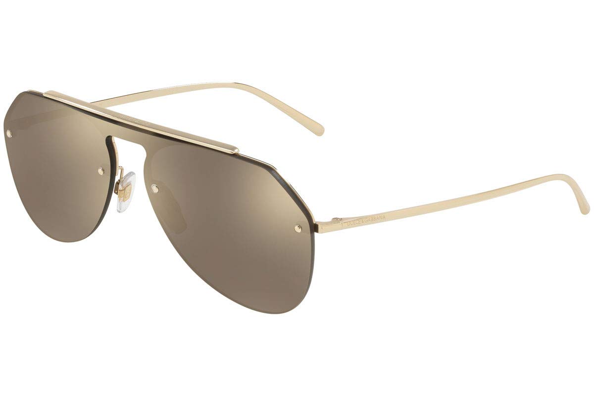 Dolce & Gabbana Sunglasses DG2213 488/5A Gold / Light Brown Mirror Gold Lens