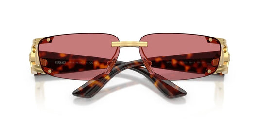 Versace Sunglasses VE2291 100275 59mm Gold Havana / Red Hiper Lens