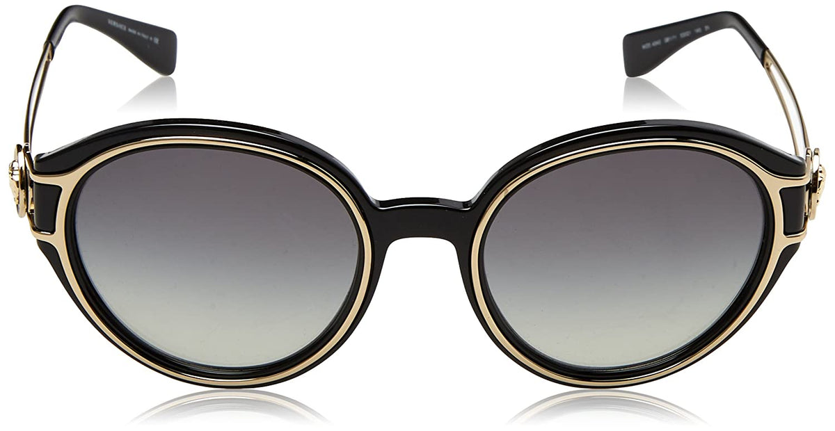 Versace Sunglasses VE4342 GB1/11 53mm Black Pale Gold / Grey Gradient Lens