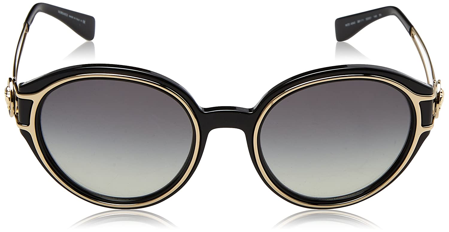Versace Sunglasses VE4342 GB1/11 53mm Black Pale Gold / Grey Gradient Lens