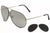 Porsche design Sunglasses P8478 B 69mm Silver / Silver Grey Mirror & Black Lens