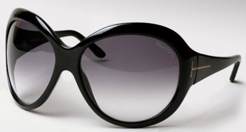 Tom Ford Anna Sunglasses TF64 B5 64mm Shiny Black / Grey Gradient Lens