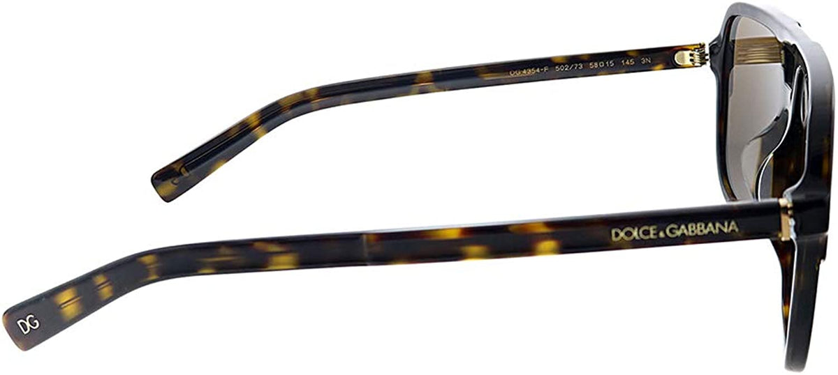 Dolce&amp;Gabbana Sunglasses DG4354F 50273 58mm Havana / Brown Gradient Lens