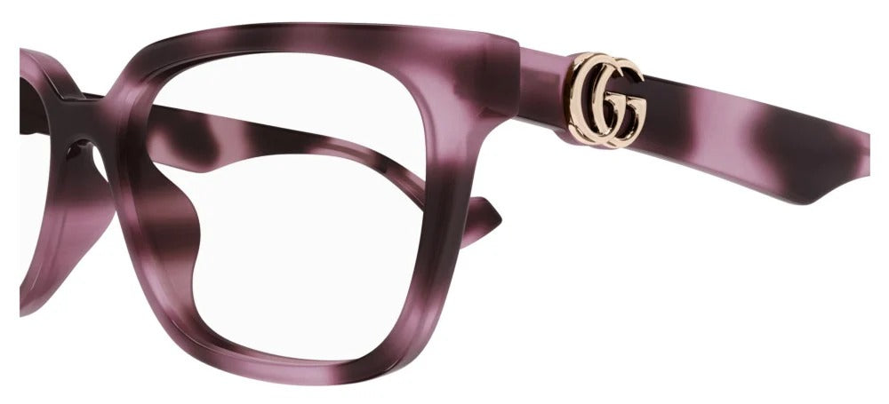 Gucci GG1537OK 004 Eyeglasses 55mm Pink Havana / Clear Demo Lens