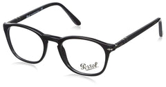 Persol Square Eyeglasses PO3007V 95 48mm Black / Demo Lens