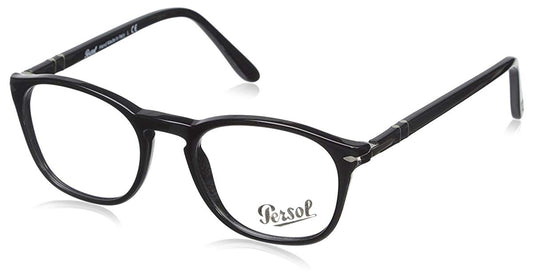 Persol Square Eyeglasses PO3007V 95 48mm Black / Demo Lens