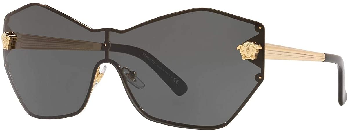 Versace VE2182 100287 Sunglasses Gold / Dark Grey Lens