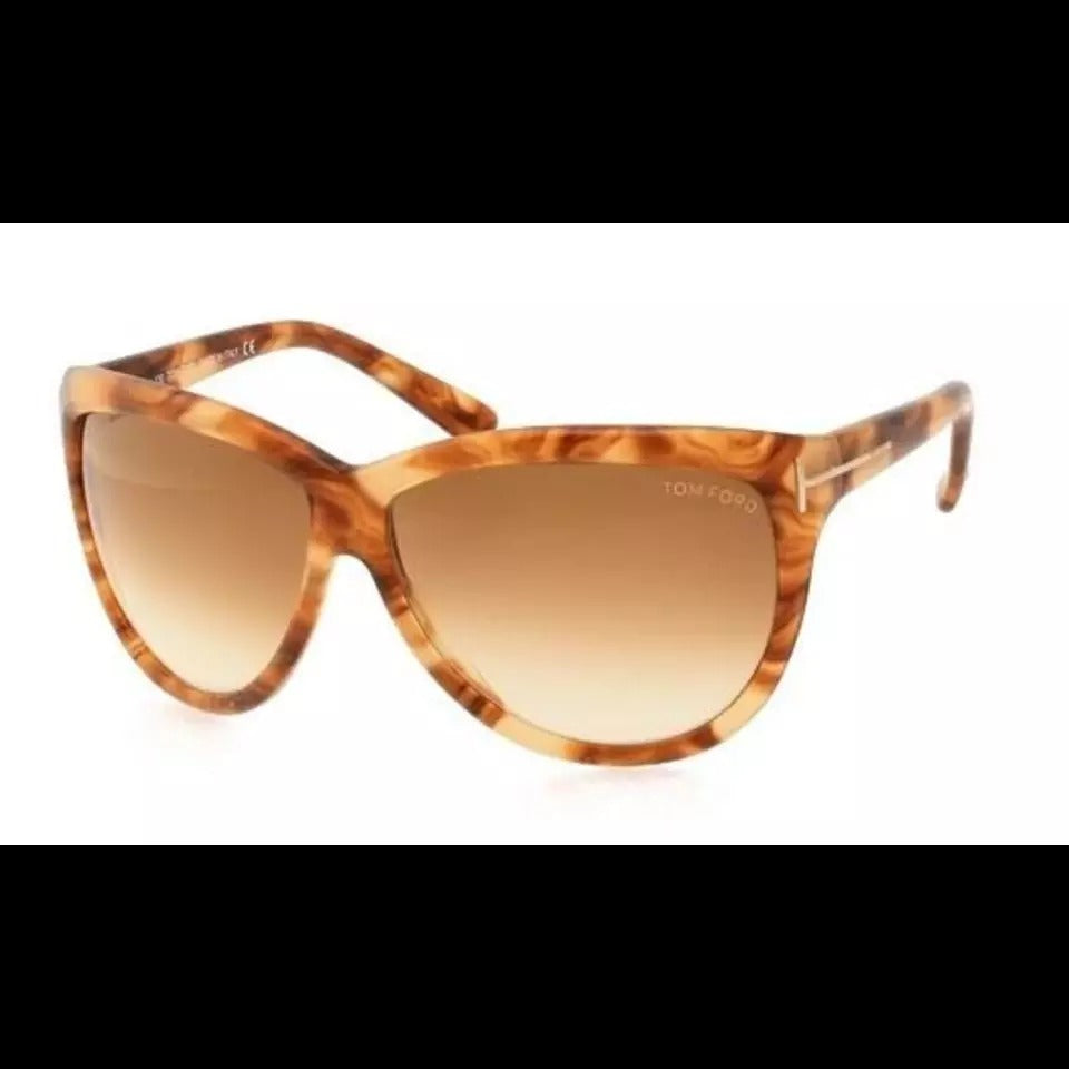 Tom Ford Olympia Sunglasses TF128 53F 62mm Blond Havana / Brown Gradient Lens