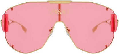 Versace Shield Sunglasses VE2268 100284 Gold / Pink Lens