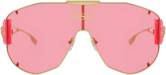 Versace Shield Sunglasses VE2268 100284 Gold / Pink Lens