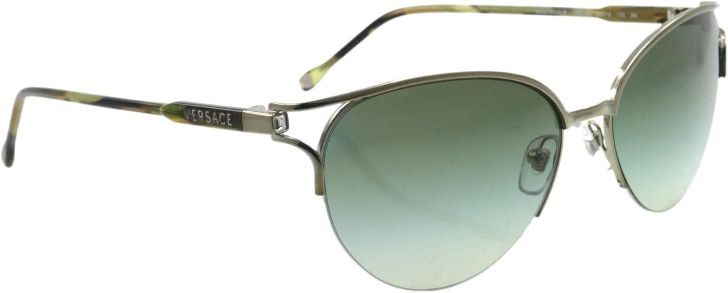 Versace Sunglasses VE2123B 1305/8E 56mm Green Silver / Green Gradient Lens