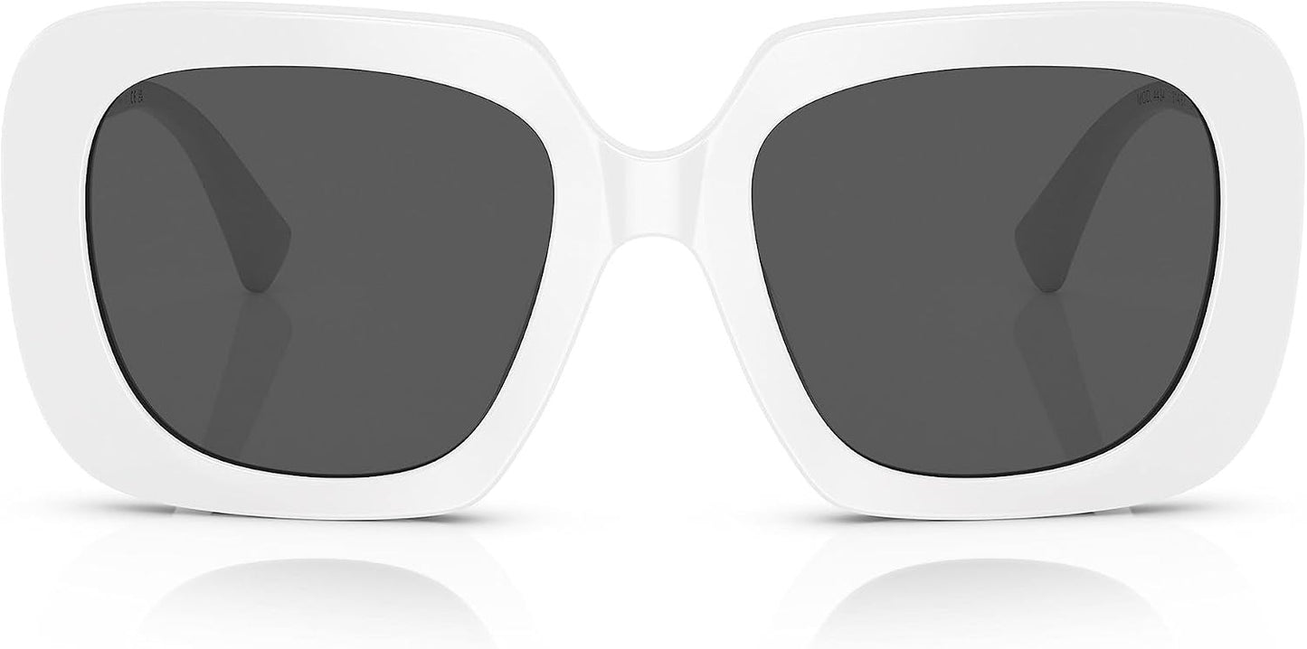 Versace VE4434 314/87 Square Sunglasses 54mm White / Dark Grey Lens