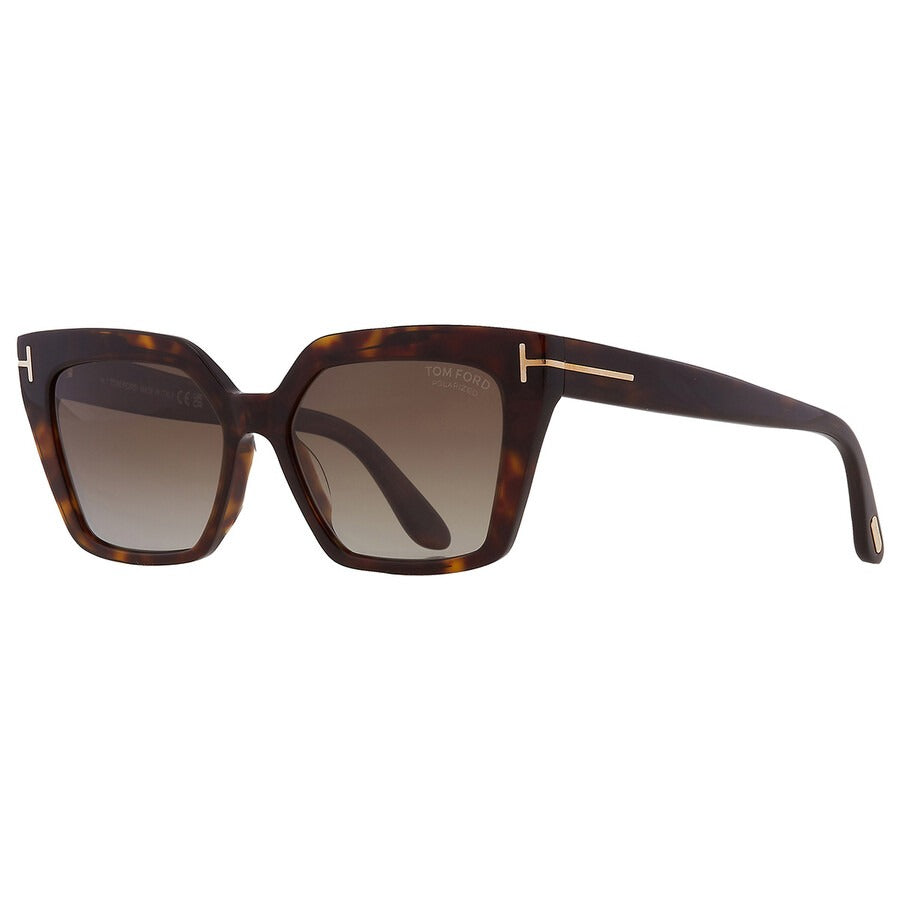 Tom Ford Winona FT1030 52H Cat-Eye Sunglasses Dark Havana / Brown Polarized Lens