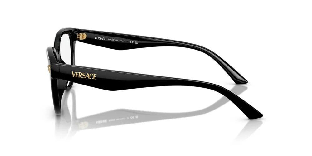 Versace VE3365U GB1 Eyeglasses 52mm Black / Clear Demo Lens