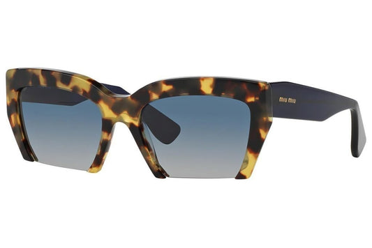 Miu Miu Sunglasses MU11OS 7S08Z1 56mm Brown Havana / Blue Lens