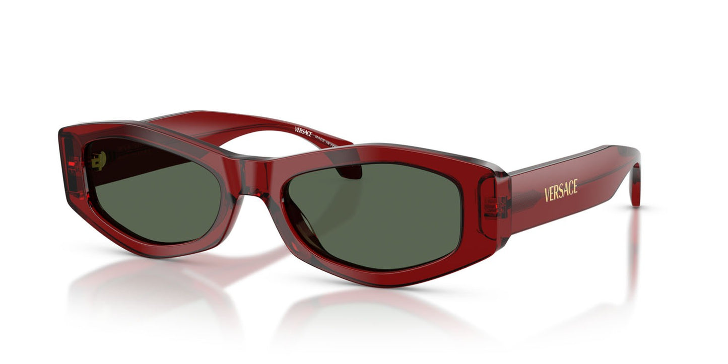 Versace Sunglasses VE4487 551271 54mm Transparent Bordeaux / Dark Green Lens