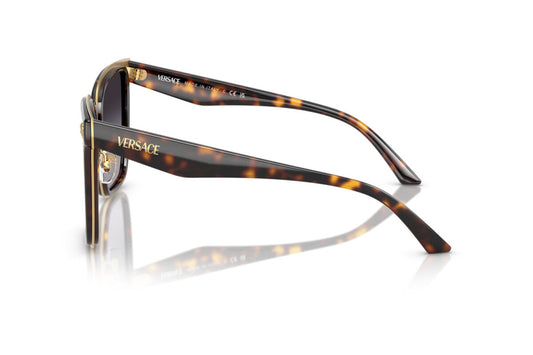 Versace Sunglasses VE2278D 1088G 58mm Havana / Grey Gradient Lens