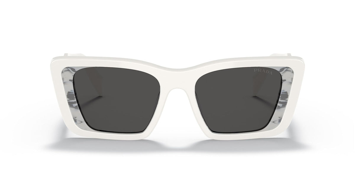 Prada Sunglasses PR08YS 02V5S0 51mm White Havana Black / Dark Grey Lens