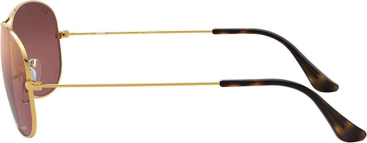 Ray-Ban RB3562 001/6B Chromance Sunglasses 59mm Gold/Brown Polarized Mirror Gold