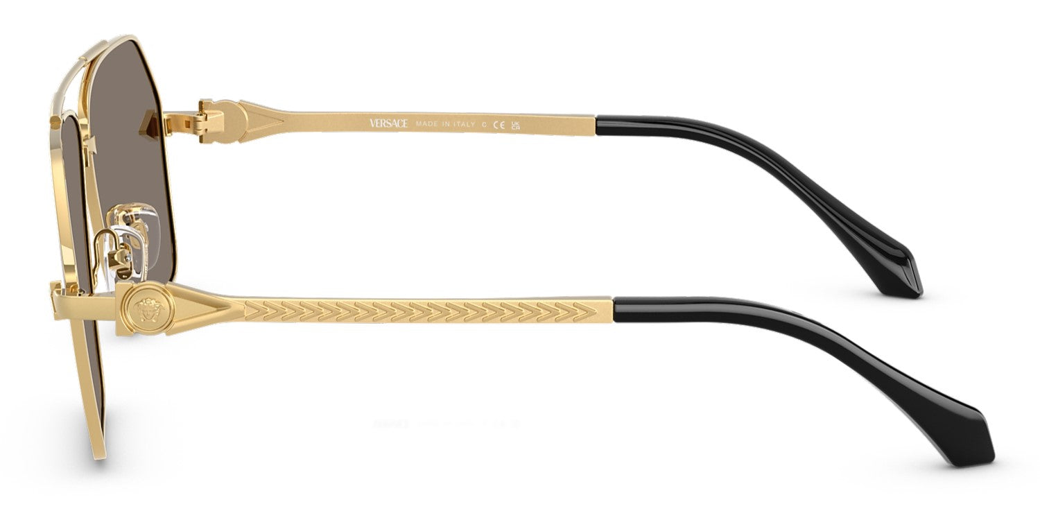 Versace Sunglasses VE2284 10026G 63mm Gold / Light Grey Mirror Silver Lens