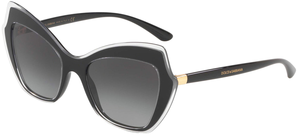 Dolce &amp; Gabbana Sunglasses DG4361 53838G 52mm Black / Grey Gradient Lens
