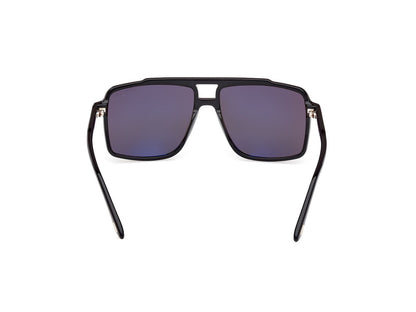 Tom Ford FT1177 01A Kemp Sunglasses 59mm Shiny Black / Smoke Solid Lens
