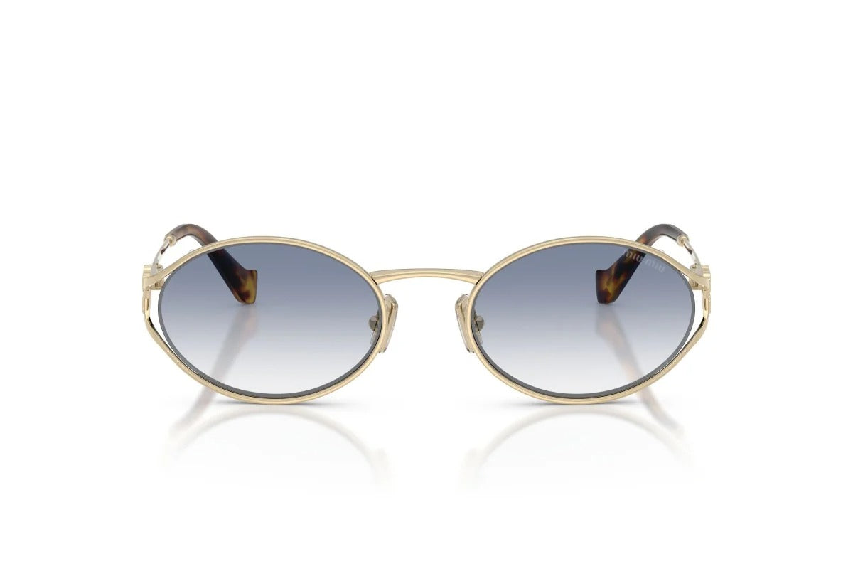 Miu Miu Sunglasses MU 52YS ZVN80O 54mm Pale Gold/Clear Gradient Light Blue Lens