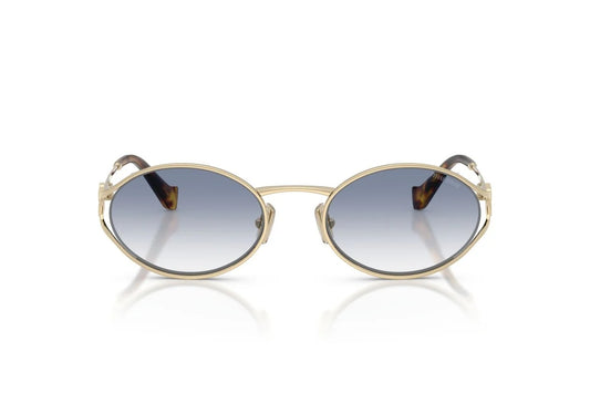 Miu Miu Sunglasses MU 52YS ZVN80O 54mm Pale Gold/Clear Gradient Light Blue Lens