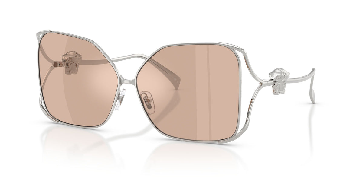 Versace Sunglasses VE2288 1001/5 62mm Silver / Light Pink Mirror Silver Lens