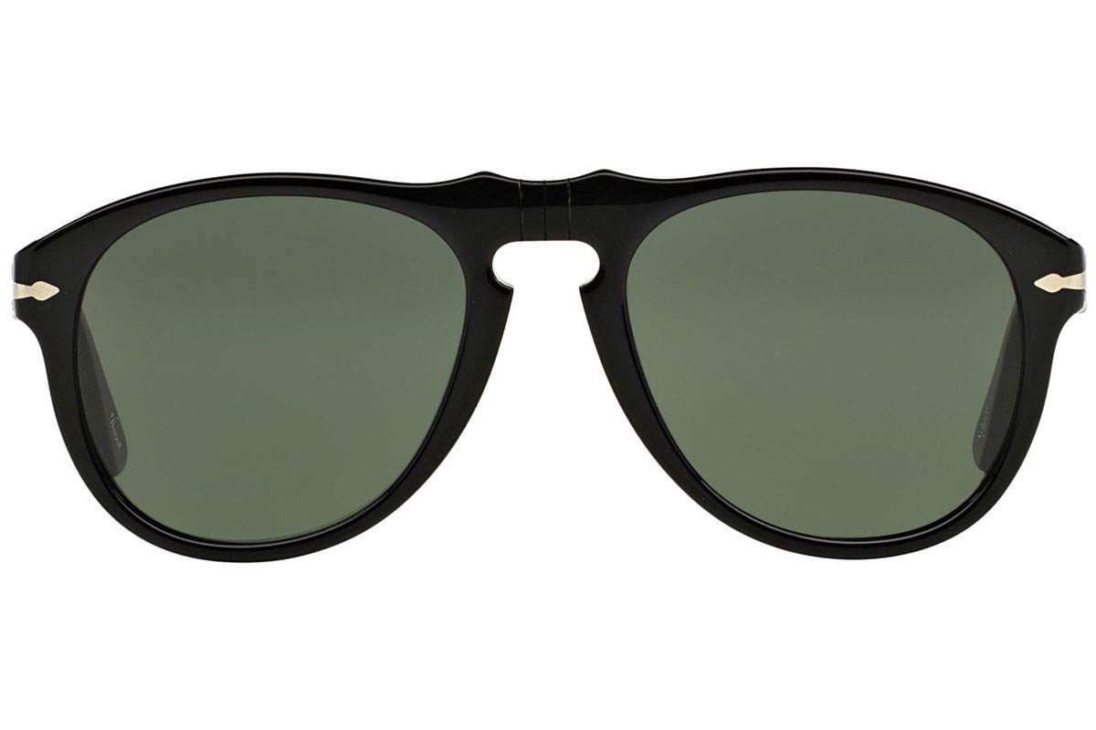 Persol Sunglasses PO 0649 95/31 54mm Black / Green Crystal Lens