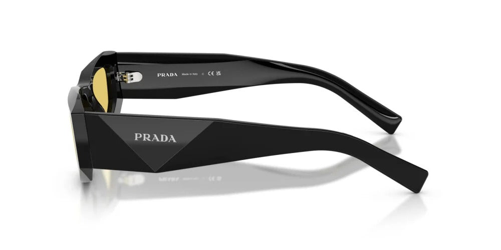 Prada PR B19S 16K455 Sunglasses 52mm Black / Yellow Lens