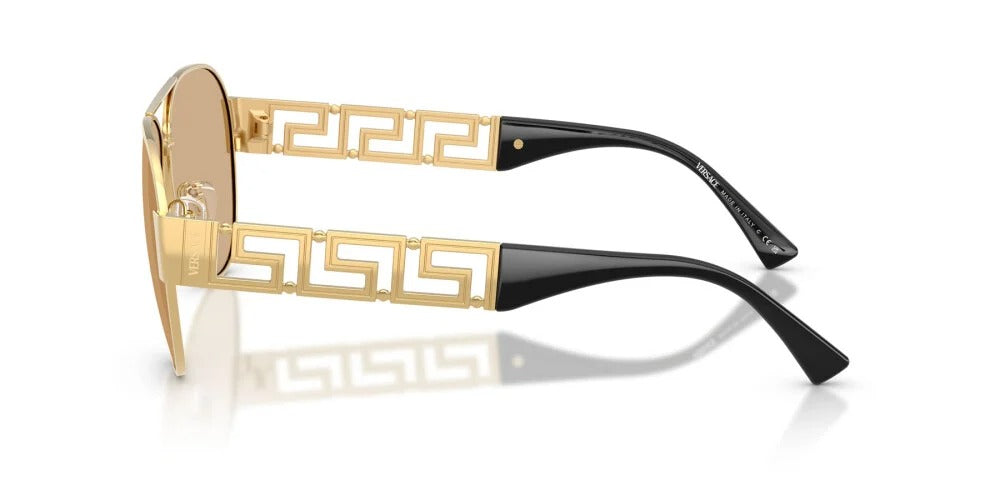 Versace Sunglasses VE2289 1002D8 61mm Gold / Yellow Mirror Silver Internal Lens