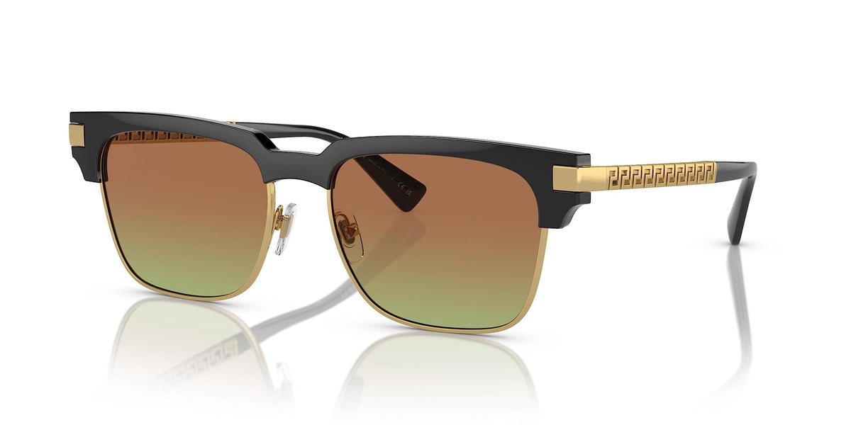 Versace Sunglasses VE4447 GB1E8 55mm Black Gold / Green Brown Lens