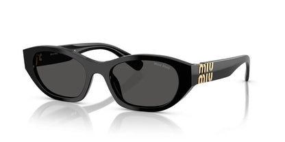 Miu Miu MU A03S 16K08Z Sunglasses 53mm Black / Dark Grey Solid Lens